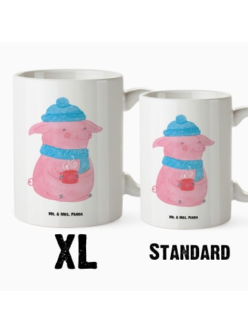 Mr. & Mrs. Panda Riesenkaffeetasse Schwein Glühwein ohne Spruch in Weiß