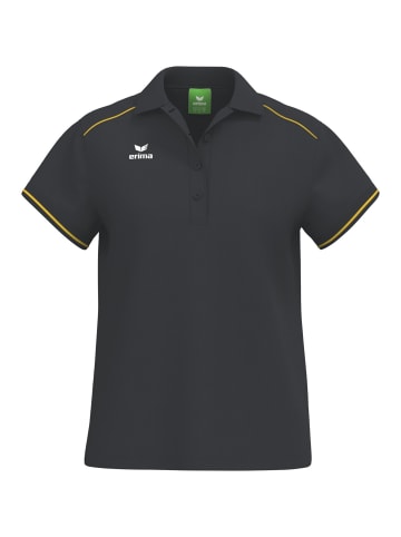 erima Damen Poloshirt in schwarz/gelb