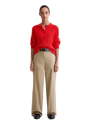 Marc O'Polo Cropped Oversize-Zip-Cardigan in Bright Red
