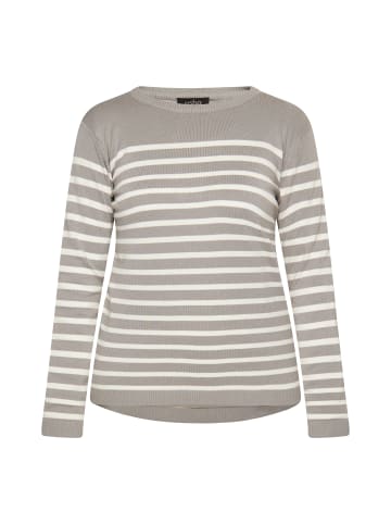 usha BLACK LABEL Damen Strick Pullover in Grau Wollweiss