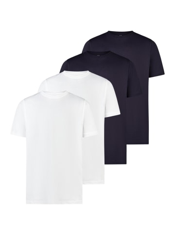 Lerros T-Shirt Basic in Dunkelblau / weiß