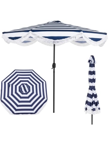 COSTWAY Sonnenschirm Boho knickbar 270 cm in Blau