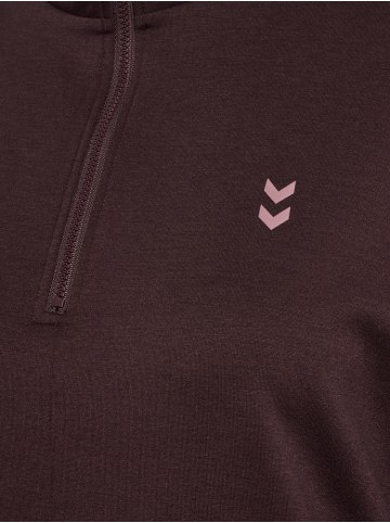 Hummel Trainingsjacke "Yoga Soft Halfzip W Jacket" in Braun