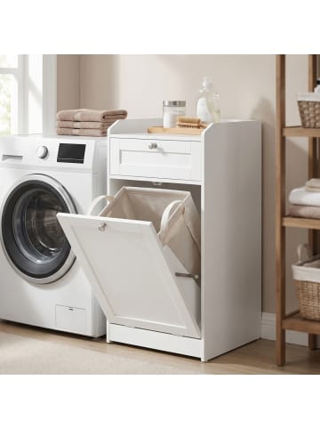 VASAGLE Badschrank in Wolkenweiß - (B)40 x (H)80 x (T)40 cm