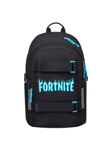 BAAGL 3-tlg. Set: Schulrucksack Skate in Schwarz Fortnite Blue