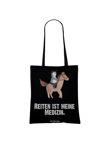 Mr. & Mrs. Panda Shopper Pferd Reiten mit Spruch in Schwarz