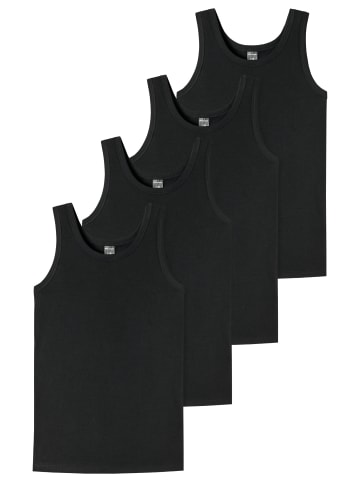 Schiesser Unterhemd / Tanktop Teens Boys 95/5 Organic Cotton in Schwarz