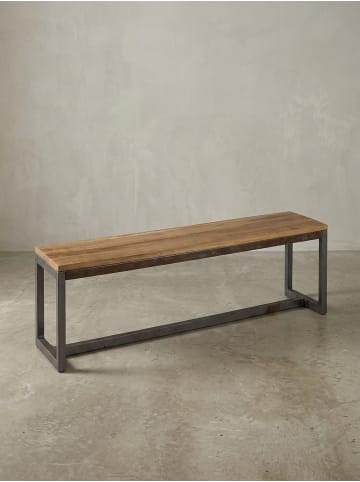 KADIMA DESIGN Vintage Esszimmerbank im Mangoholz-Stil, Metallgestell, stabil & Unikat