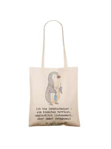 Mr. & Mrs. Panda Jutebeutel Zahntechniker Spaß mit Spruch in Creme