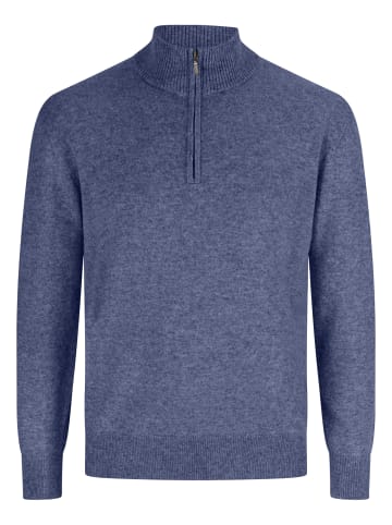 CASH-MERE.CH Stehkragen Pullover in Jeans Blau