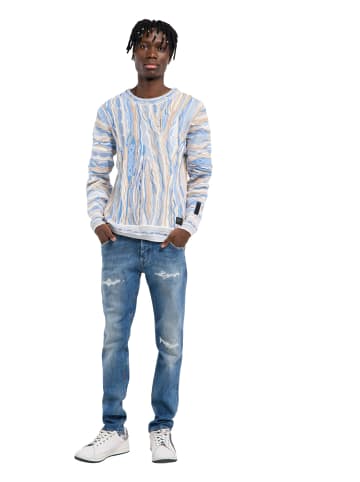 Carlo Colucci Rundhalspullover Fanti in Hellblau