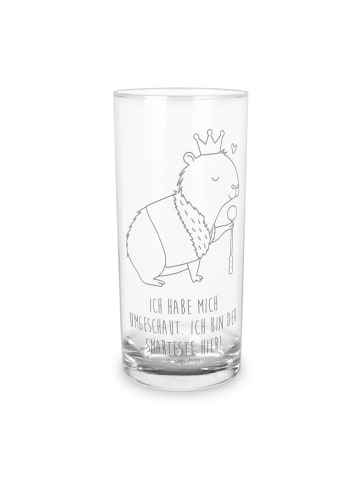 Mr. & Mrs. Panda Wasserglas Capybara König mit Spruch in Transparent