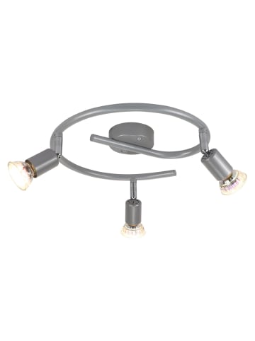 ZMH Deckenleuchte LED in Silber 3-flammige GU10 Deckenspots L 42cm