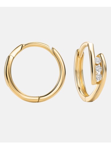Diamant L'éternel Ohrringe aus 375 Gelbgold mit Zirkonia