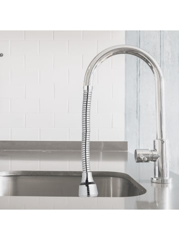 Wasserhahn Verlängerung in Silber