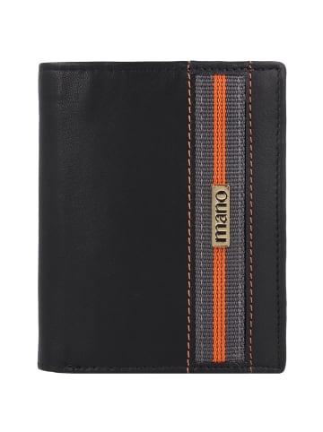 mano Don Leonardo Geldbörse RFID Leder 12,5 cm in schwarz