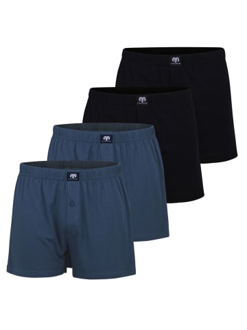 CECEBA Boxershorts 4er Pack in 2x Schwarz / 2x Blau