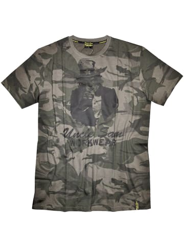 Uncle Sam T-Shirt in oliv camouflage/schwarz