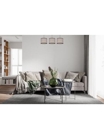 Licht-Erlebnisse Pendelleuchte (B)20 x (L)70 x (T)85 cm in Schwarz Beige