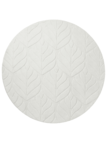 Beliani Kurzflor MITCHELL in Weiß - (W) 160 x (L) 160 cm