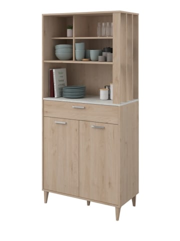 Parisot Buffet Set 2-tlg. Eiche grau, mit Buffetschrank und Küchenschrank