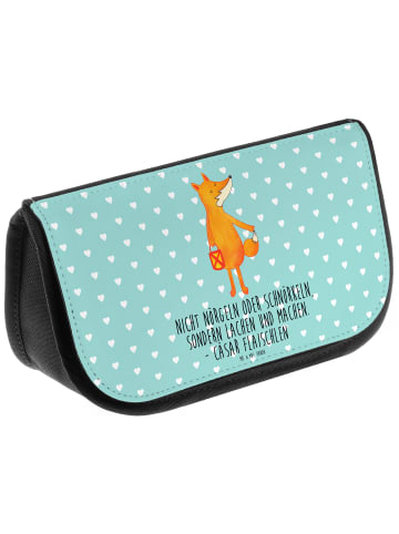 Mr. & Mrs. Panda Make-Up Bag Fuchs Laterne mit Spruch in Türkis Pastell