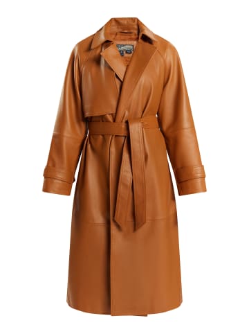 DreiMaster Vintage Trenchcoat Aus Leder in Cognac