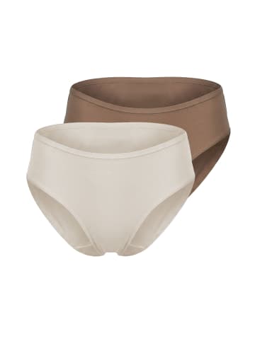 Nina von C. 2er Pack Hüftslip in champagner-noisette
