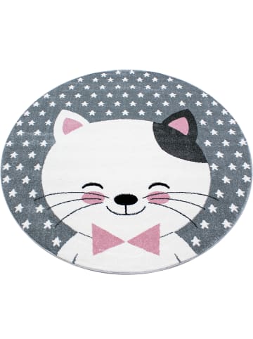 KADIMA DESIGN Kinderteppich Waschbar Niedliche Katze TASNA Strapazierfähig OEKO-TEX