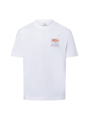 Nils Sundström T-Shirt print in weiß