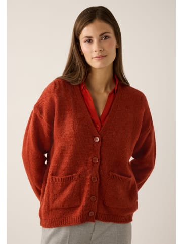 More & More softer, sportiver Cardigan in chilli orange