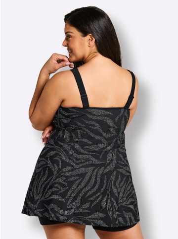 sheego Badekleid in schwarz-weiß-bedruckt