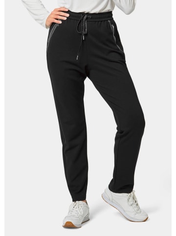 GOLDNER Stoffhose Elegante Joggpants SARA, hoher Bund in schwarz