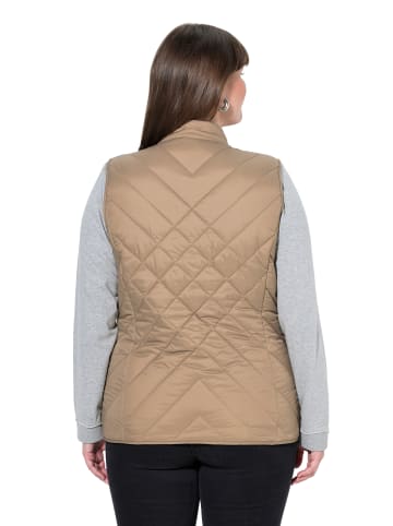 Ulla Popken Weste in hellbraun