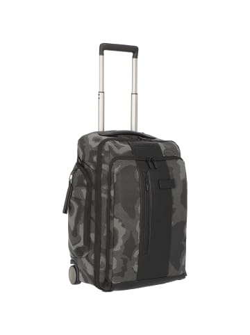 Piquadro Brief 2-Rollen Rucksacktrolley 53 cm Laptopfach in camouflage reflected black