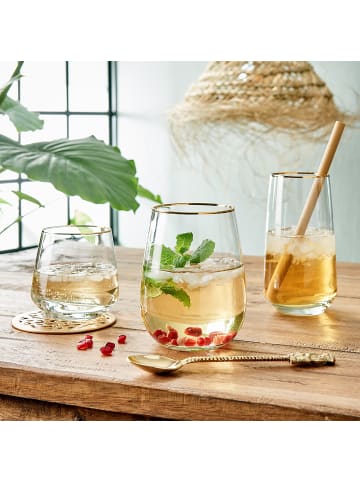 Butlers Longdrinkglas TOUCH OF GOLD 6er-Set in Durchsichtig
