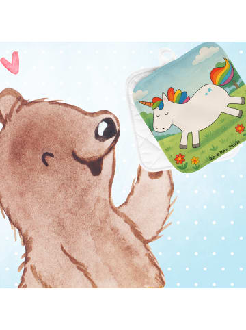 Mr. & Mrs. Panda Topflappen Einhorn Happy Design ohne Spruch in Weiß