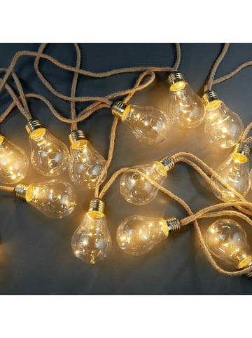 Butlers LED-Lichterkette BULB LIGHTS I in Braun