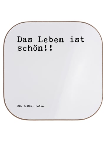 Mr. & Mrs. Panda Design Untersetzer Das Leben ist schön!!... mit... in Weiß