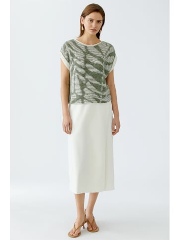 Oui Pullunder in white green