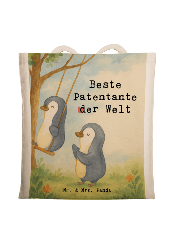 Mr. & Mrs. Panda Tasche Pinguin Beste Erfindungante der Welt Design... in Weiß