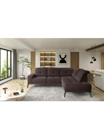 MF Design Neviro Recamiere Rechts in Hellbraun -  (L) 200 x (B) 275 x (H) 98 cm