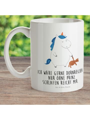 Mr. & Mrs. Panda Tasse Einhorn Teddy mit Spruch in Weiß