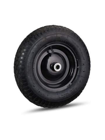 relaxdays 2x Schubkarrenrad "4.80 4.00-8" in Schwarz