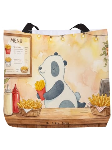 Mr. & Mrs. Panda Einkaufstasche Panda beflügelt Pommes Design oh... in Weiß