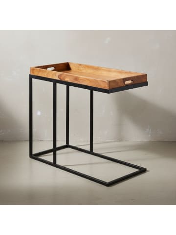 KADIMA DESIGN Beistelltisch WL5.667 holz 70x65x34 cm mit Metallgestell,