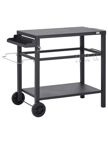 Beliani Gartenküche STALETTI in Schwarz - (W) 60 x (H) 83 x (L) 115 cm
