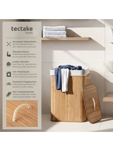 tectake Wäschesammler mit Wäschesack eckig