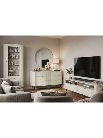 Feldmann-Wohnen Wohnzimmer-Set Onyx 3-teilig Kaschmir 354,8 / 60 / 192,4cm