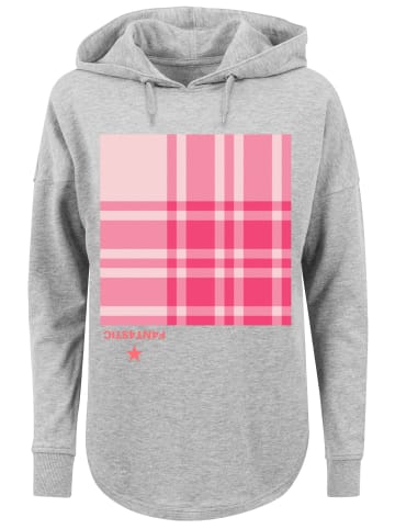 F4NT4STIC Oversized Hoodie Karo Pink in grau